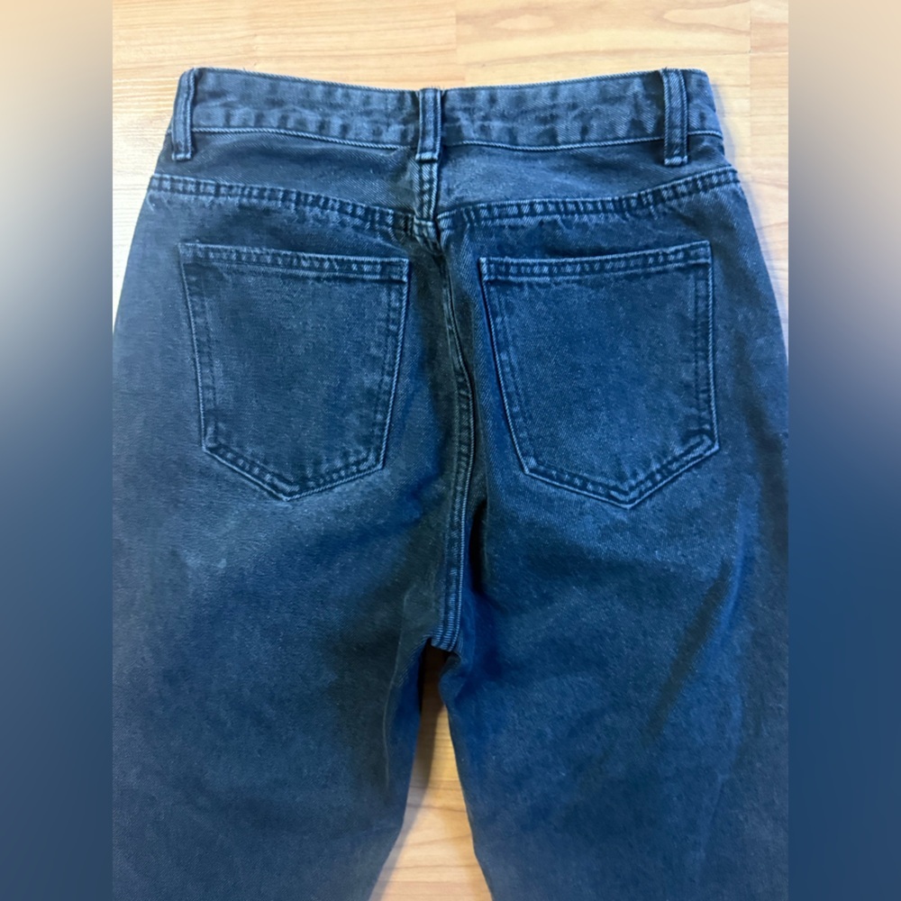 Agolde Jeans Womens 25 Black High Rise Straight Leg Denim Stretch